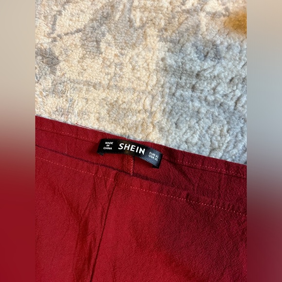 Burgundy Overall Shorts - Picture 4 of 5